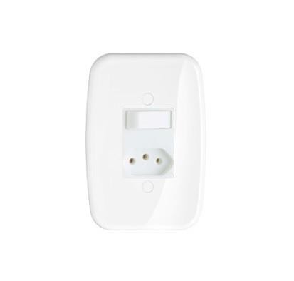 PRM 0720 CONJUNTO INTERRUPTOR SIMPLES + TOMADA 2P+T SCHNEIDER