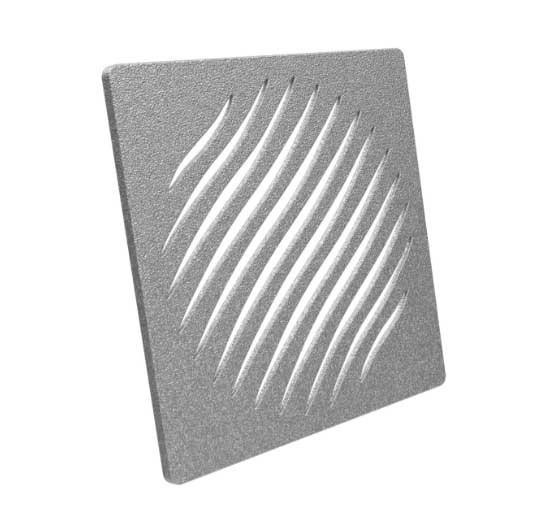 GRELHA ALUMINIO 100 MM QUADRADA