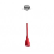 PENDENTE EM VIDRO MELODY COLORS UNO RED