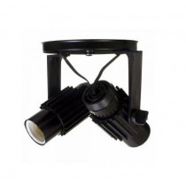 SPOT PRETO PARA 2 LAMPADAS