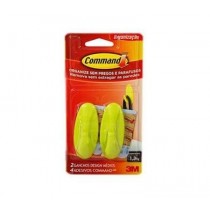 GANCHO ADESIVO MEDIO DESIGN AMARELO COMMAND 3M
