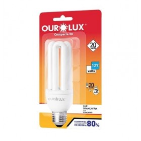 LAMPADA COMPACTA 3U 20W X 127 AMARELA 04530 OUROLUX