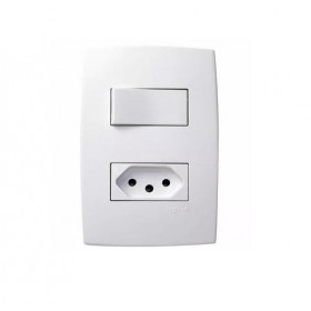 INTERRUPTOR + TOMADA PADRAO NOVO 615074 PIAL PLUS