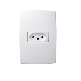 TOMADA 2P+T PADRAO NOVO 4X2 HORIZONTAL 615081 PIAL PLUS