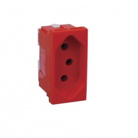 MODULO TOMADA  2P+T 615079 VERMELHO PIAL PLUS