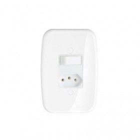 PRM 0720 CONJUNTO INTERRUPTOR SIMPLES + TOMADA 2P+T SCHNEIDER