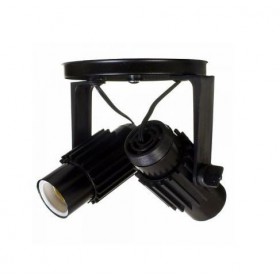 SPOT PRETO PARA 2 LAMPADAS