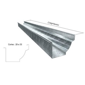 CALHA MOLDURA 28 GALVANIZADO