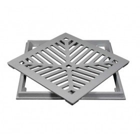 CONJUNTO GRELHA PARA GRELHA CONCAVA LEVE 30 X 30 - POLIDO