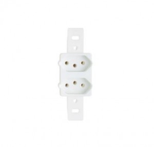 PRM 0625 MECANISMO 2 TOMADA 2P+T 10A 250V SCHNEIDER