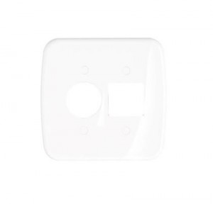 PRM 04524 PLACA 4X4 1 REDONDO + 2 POSTOS SCHNEIDER