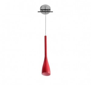 PENDENTE EM VIDRO MELODY COLORS UNO RED