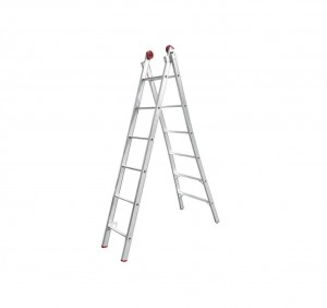 ESCADA DUPLA DE ALUMINIO 6 DEGRAUS 1.90 X 3.30