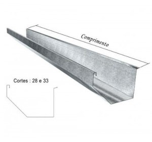 CALHA COLONIAL 28 GALVANIZADO