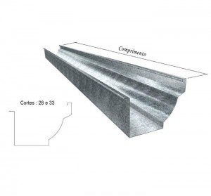 CALHA MOLDURA 28 GALVANIZADO