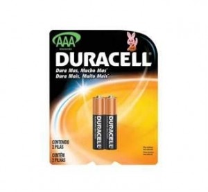 PILHA DURACELL AAA PALITO COM 2 PECAS