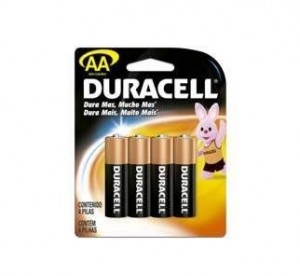 PILHA DURACELL AA PEQUENA COM 4 PECAS
