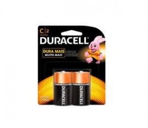 PILHA DURACELL C MEDIA COM 2 PECAS