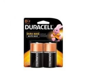 PILHA DURACELL D GRANDE COM 2 PECAS