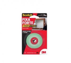 FITA DUPLA FACE EXTREMA TRANSPARENTE 25 MM X 2 MTS 3M