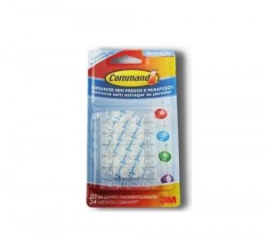 MINI SUPORTE TRANSPARENTE PARA FIO COMMAND 3M